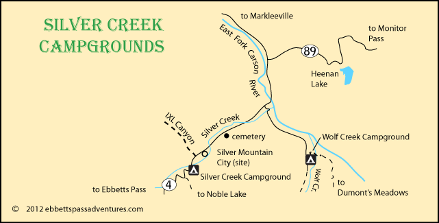 Campgrounds at Silver Creek, Alpine county, CA