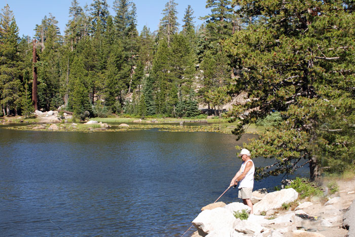 Fishing in Mosquito Lakes, Alpine County, California